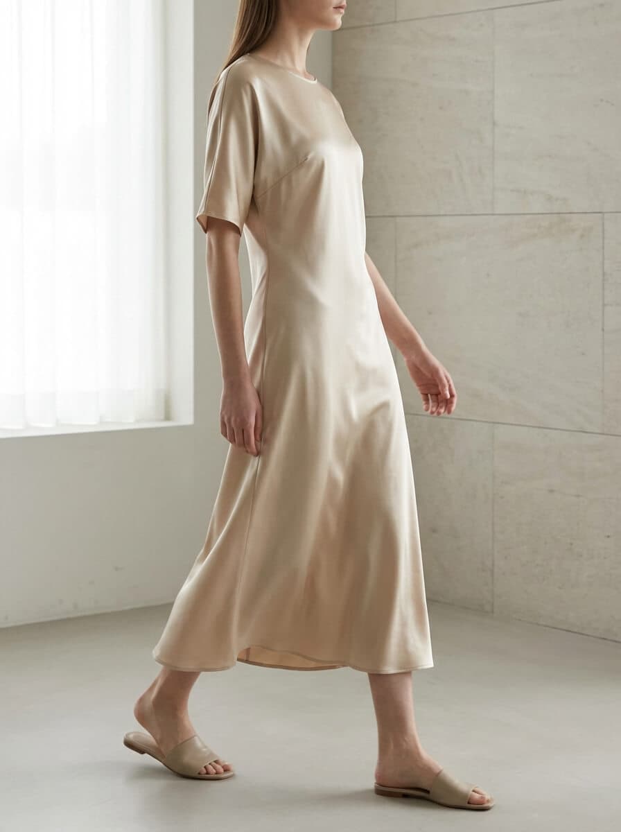 Vestido Midi Satinado